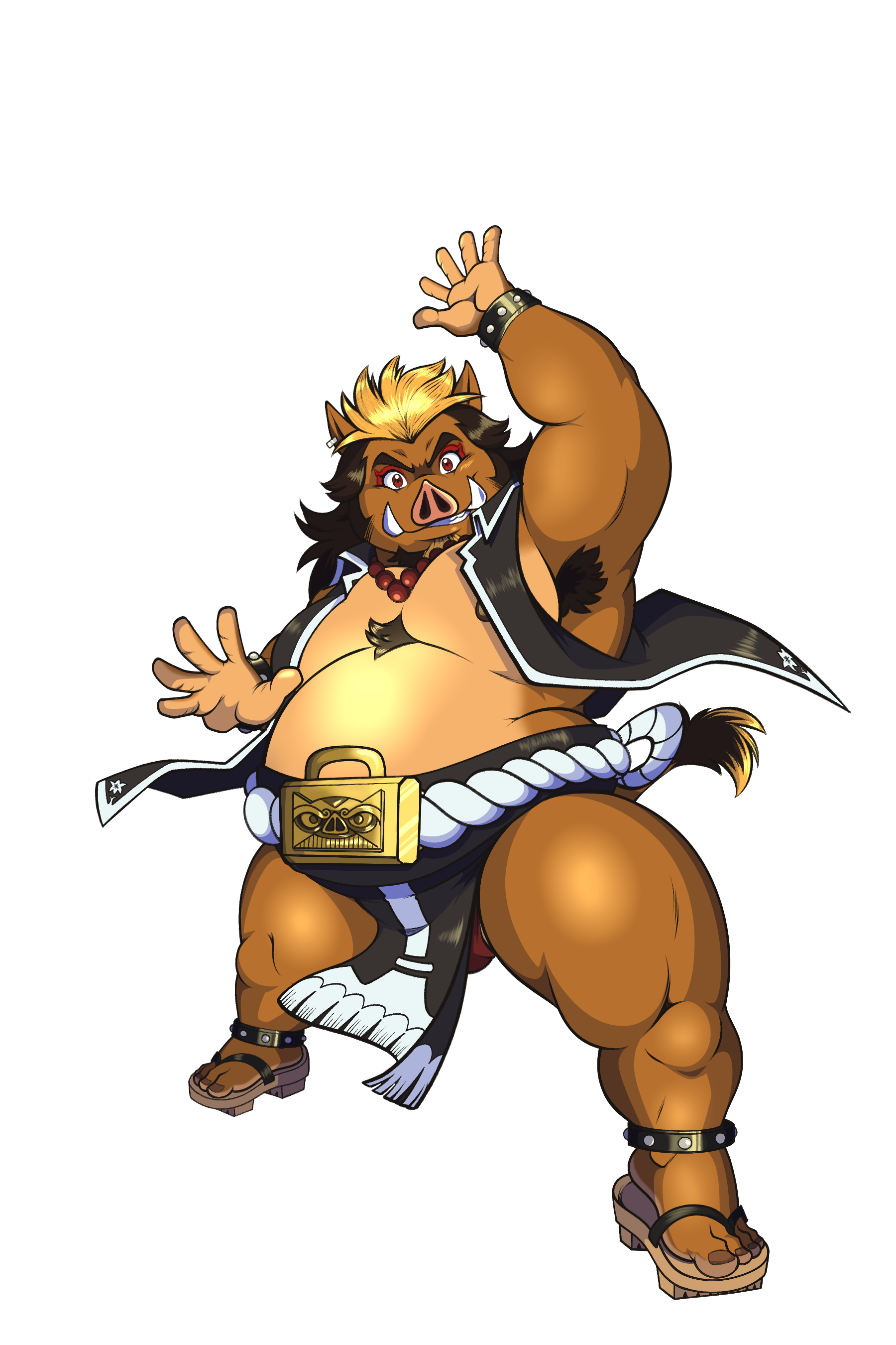 Greyed out image of Shou Takai - a large pig figher